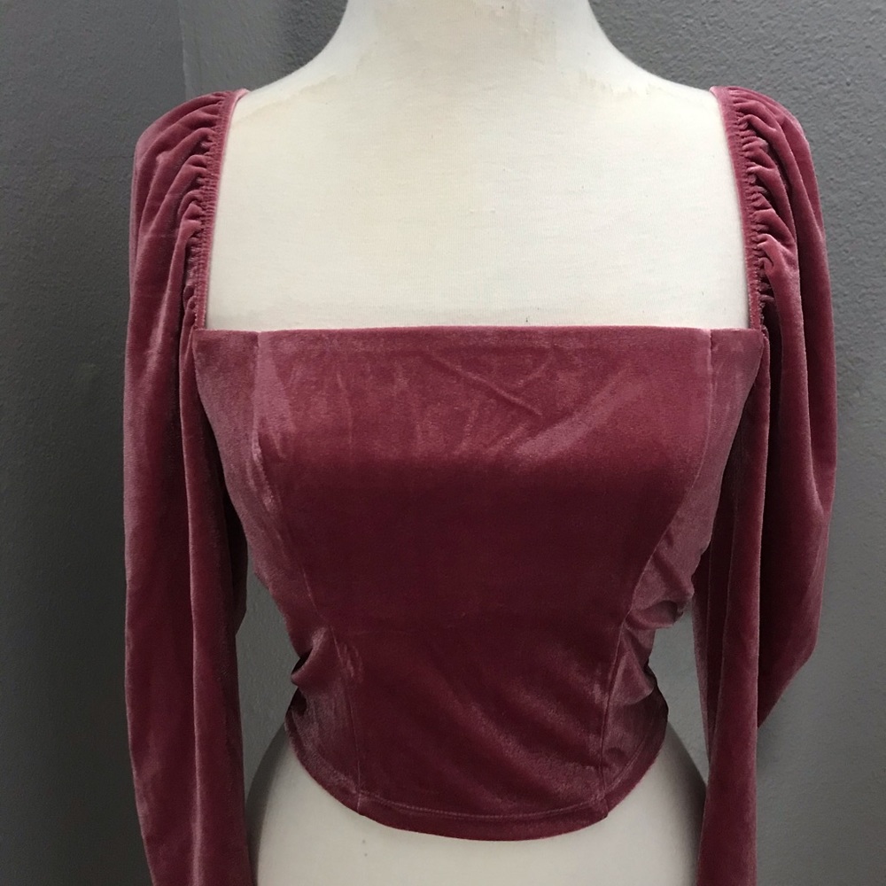 New stretch velvet top. Forever 21 Dusty Rose